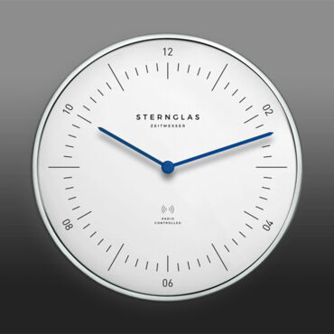 Funk-Wanduhr Naos, Durchmesser 30 cm, andere Farben:Küstenblau, Sturmgrau